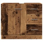 vidaXL Armoire d'évier vieux bois 63x30x54 cm bois d'ingénierie