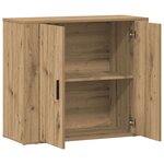 vidaXL Buffet chêne artisanal 80x33x70 cm bois d'ingénierie