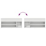 vidaXL Banc à chaussures blanc 102x30 5x45 cm bois d'ingénierie