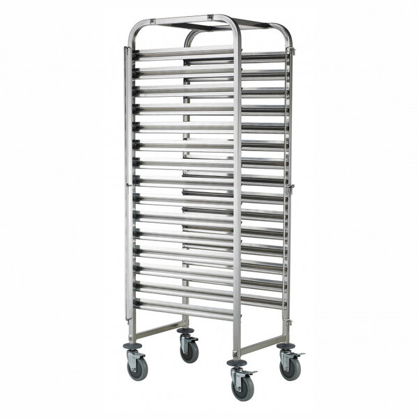Chariot inox démontable 15 glissières pour bacs gn 1/1 - pujadas -  - inox