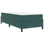 vidaXL Cadre de lit avec matelas Vert foncé 90 x 190 cm tissu
