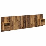 vidaXL Tête de lit avec armoire 3 Pièces Bois Ancien Bois d'ingénierie