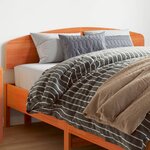 vidaXL Tête de lit cire marron 140 cm bois massif de pin
