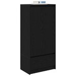 vidaXL Armoire avec tiroir chêne noir 55 5x34x119 5 cm bois ingénierie