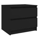 vidaXL Table de chevet Noir 50x39x43 5 cm Aggloméré