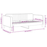 vidaXL Lit de repos sans matelas gris foncé 100x200 cm velours