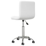 vidaXL Chaise pivotante de salle à manger Blanc Similicuir