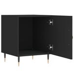vidaXL Tables de chevet 2 Pièces noir 40x40x50 cm bois d’ingénierie