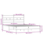 vidaXL Cadre de lit sans matelas chêne sonoma 160x200 cm