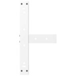 vidaXL Pieds de table basse en T  2 pièces  blanc  40 x 25 x (30-31) cm  acier