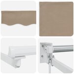 vidaXL Auvent Beige 3 x 2 5 m Polyester et métal