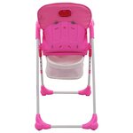 vidaXL Chaise haute pour bébé Rose et gris