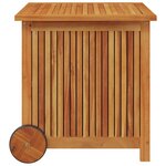 vidaXL Boîte de rangement de jardin avec roues 60x50x58 cm Bois acacia