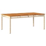 vidaXL Ensemble à manger de jardin et coussins 9 Pièces beige Poly rotin