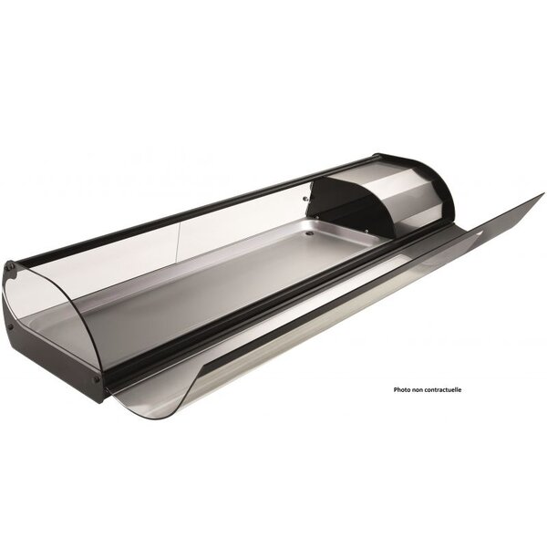 Vitrine réfrigérée série standard cuve plane -1085 à 2140 mm - sayl - noir - 1085 mm