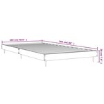 vidaXL Cadre de lit chêne fumé 100x200 cm bois d'ingénierie