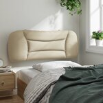 vidaXL Coussin de tête de lit Hvar crème 100 cm tissu