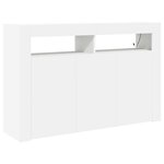 vidaXL Buffet Blanc 116 x 30 x 75 cm Bois d'ingénierie