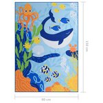 Vidaxl tapis imprimé multicolore 80x150 cm tissu