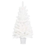 vidaXL Arbre de Noël artificiel aiguilles réalistes blanc 90 cm