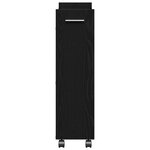 Cabinet roulant vidaXL Chêne noir 60x22x79 cm Bois d'ingénierie