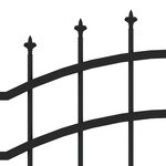 vidaXL Clôture de jardin avec sommet de lance Noir 190 cm