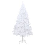 vidaXL Arbre de Noël artificiel pré-éclairé et branches épaisses blanc