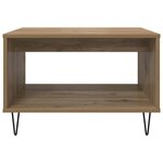 vidaXL Table basse chêne artisanal 60 x 50 x 40 cm Bois d'ingénierie