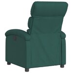 vidaXL Fauteuil inclinable Vert foncé Tissu