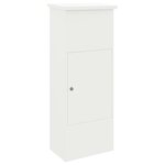 vidaXL Boîte de dépôt de colis Blanc 44.5 x 29 x 110.5 cm Acier
