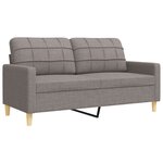 vidaXL Ensemble de canapés 3 Pièces taupe tissu