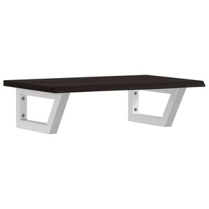 vidaXL Étagère de vasque murale acier et bois de chêne massif