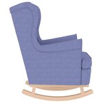 vidaXL Chaise à bascule bleu jean 74x90x102 cm tissu