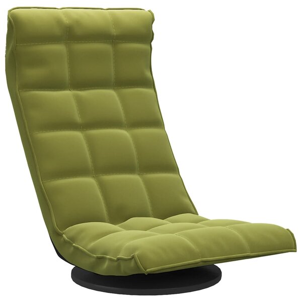 vidaXL Chaise de sol pivotante Vert clair Velours