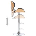 vidaXL Tabouret de bar Noir Similicuir