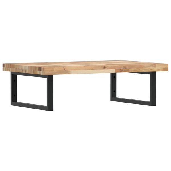 vidaXL Étagère de vasque murale acier et bois massif d'acacia