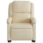 vidaXL Fauteuil inclinable Crème Tissu