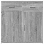 vidaXL Buffets 2 Pièces sonoma gris 79x38x80 cm bois d'ingénierie
