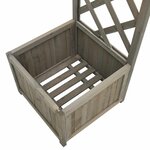 vidaXL Pergola de jardin avec jardinière Gris Bois pin massif