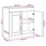 vidaXL Armoire sous évier de salle de bain Gris béton