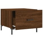 vidaXL Table basse Chêne marron 50x50x40 cm Bois d'ingénierie