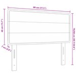 vidaXL Tête de Lit LED Design Lignes Gris Foncé 80 cm Tissu