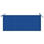 vidaXL Banc de jardin empilable et coussin 128 5cm Bois de teck massif