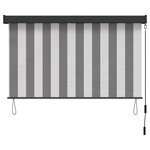 vidaXL Store enrouleur Anthracite et blanc 100 x 250 cm