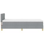 vidaXL Lit à ressort avec matelas gris clair 100x200 cm en tissu