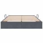vidaXL Lit de Rangement avec stockage Gris foncé 135 x 190 cm Velours