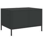 vidaXL Meuble TV noir 68x50x43 5 cm acier laminé à froid