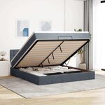 VidaXL Cadre de lit ottoman avec matelas gris foncé 160x200 cm velours