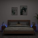 vidaXL Meubles TV muraux lumières LED 2 Pièces chêne marron 30 5x35x30 cm