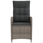 vidaXL Chaise de jardin inclinable Gris et Gris foncé